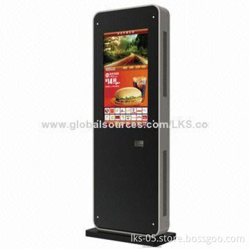 Free standing information kiosk terminal with 42-inch big screen